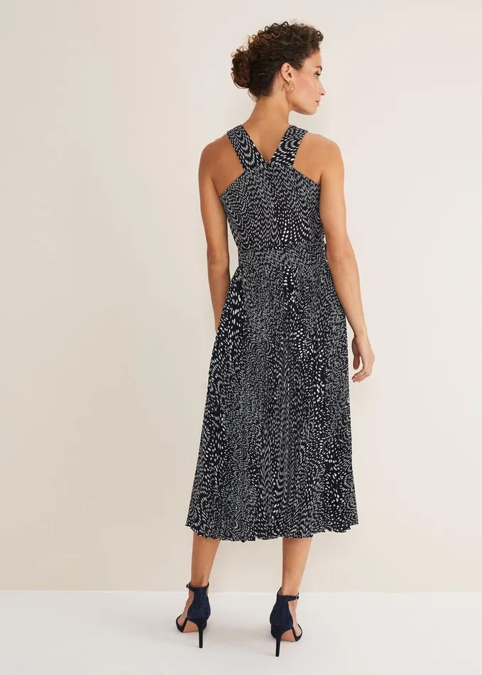 Phase Eight Elsie Spot Dress Navyivory Women Dresses