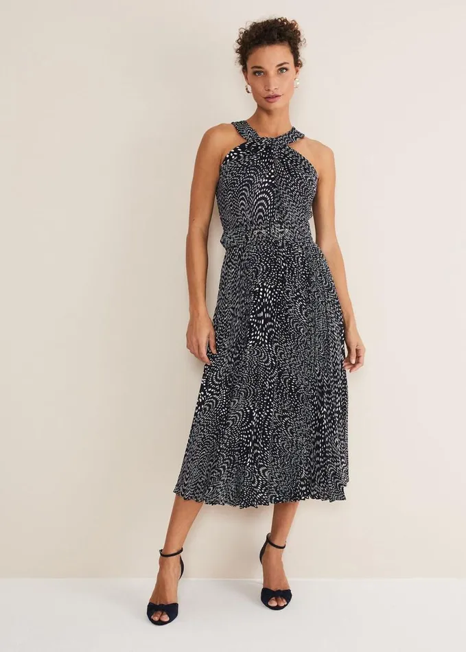 Phase Eight Elsie Spot Dress Navyivory Women Dresses