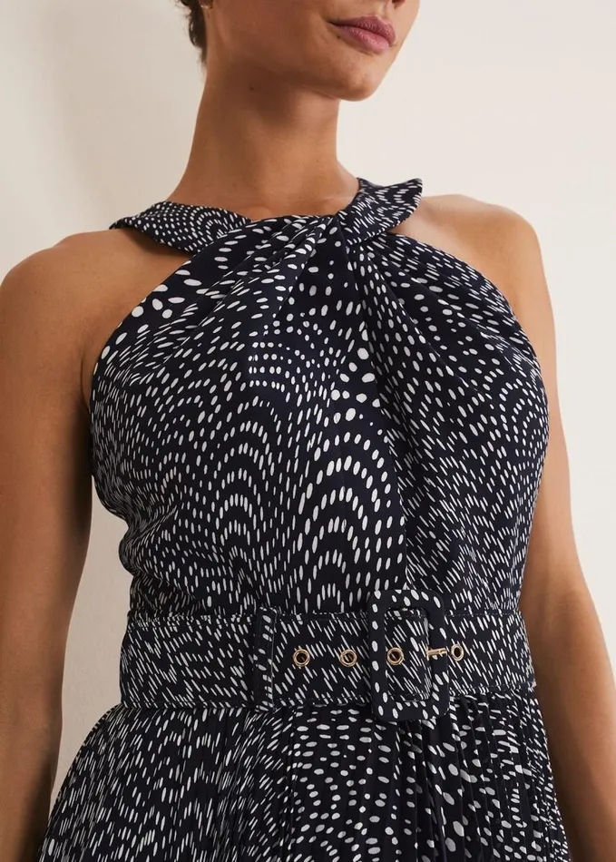 Phase Eight Elsie Spot Dress Navyivory Women Dresses