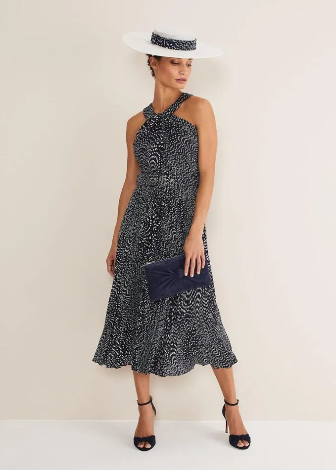 Phase Eight Elsie Spot Dress Navyivory Women Dresses