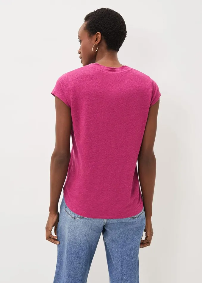 Phase Eight Emera Linen Top Orchid Women Tops and TShirts