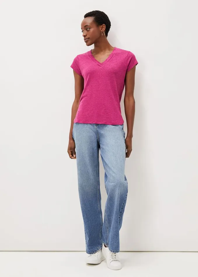 Phase Eight Emera Linen Top Orchid Women Tops and TShirts