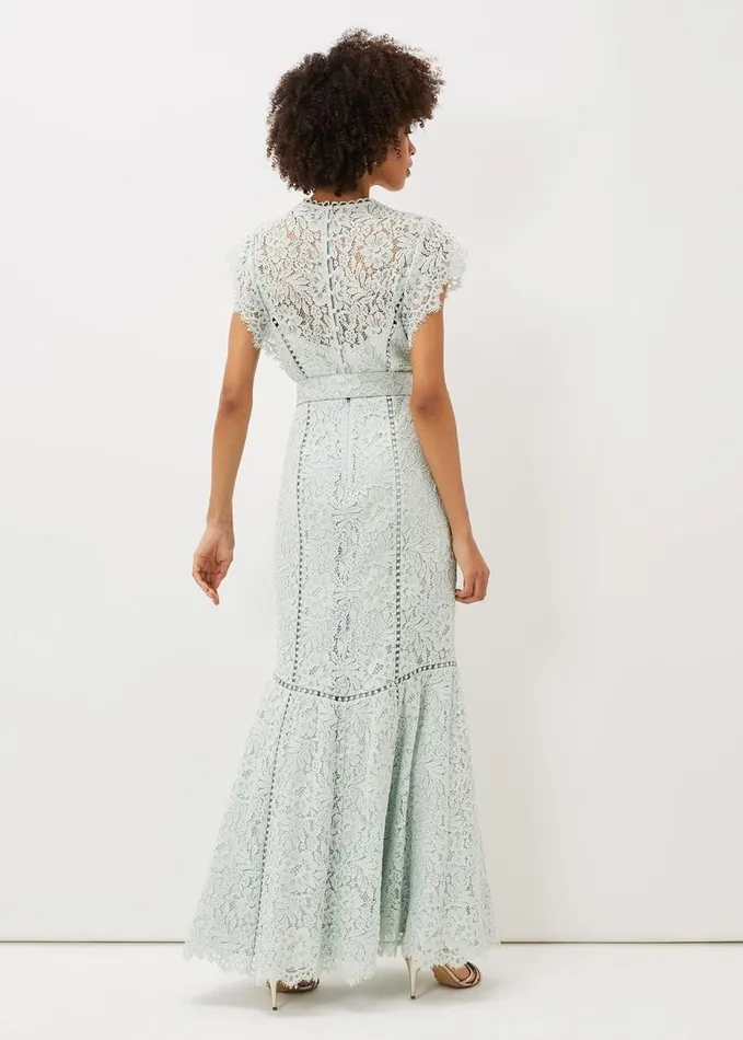 Phase Eight Esmerelda Lace Belted Fishtail Dress Mint Women Dresses