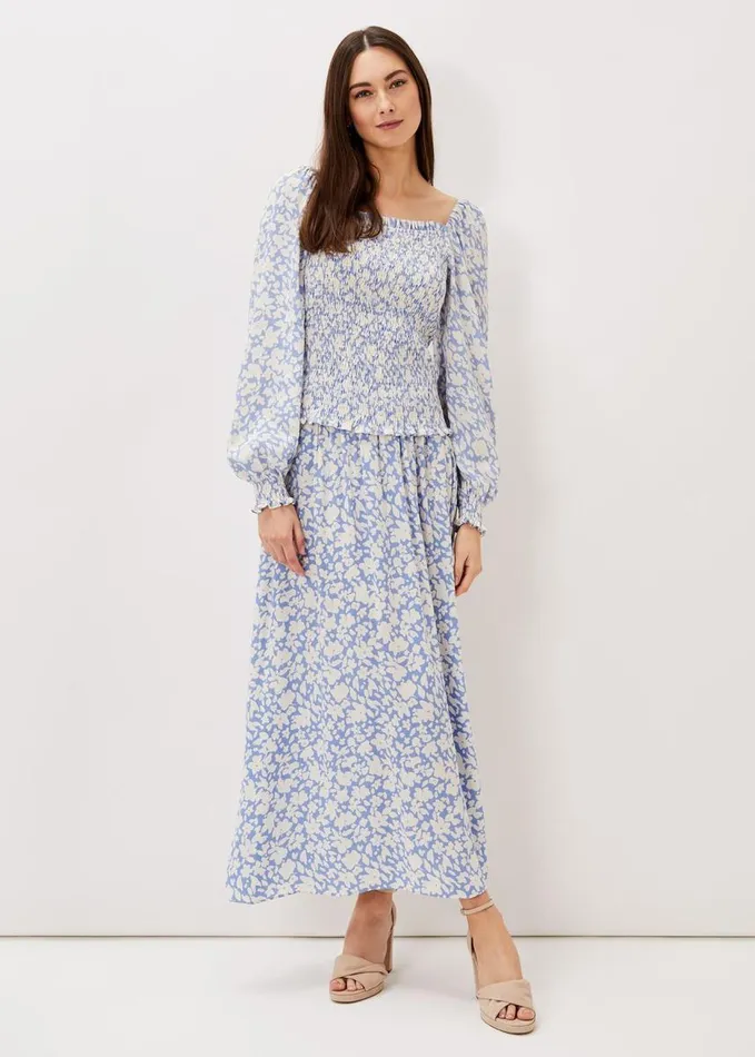 Phase Eight Esty Square Neck Blouse Powder Blue Women Shirts and Blouses