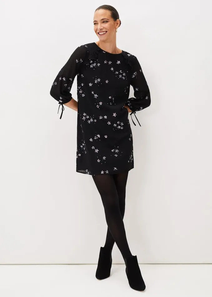Phase Eight Evie Rose Star Sequin Dress Stonepale Pink Women Dresses