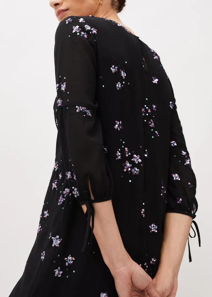 Phase Eight Evie Rose Star Sequin Dress Stonepale Pink Women Dresses