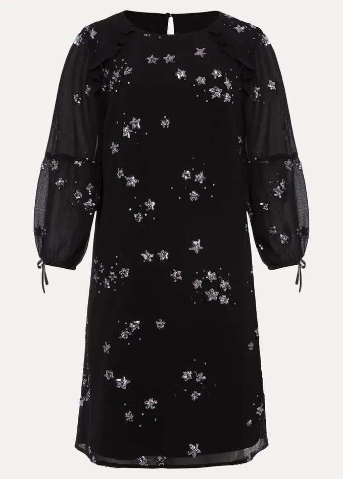 Phase Eight Evie Rose Star Sequin Dress Stonepale Pink Women Dresses