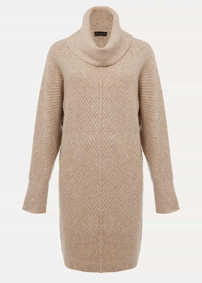Phase Eight Fillipa Tunic Knit Dress Oatmeal Women Dresses