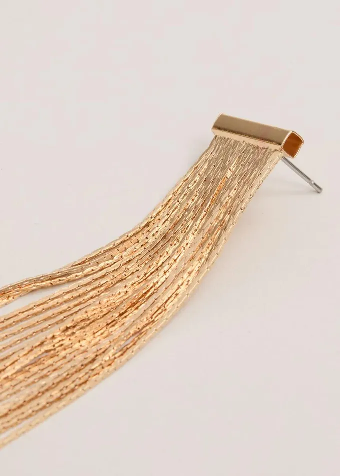Phase Eight Gold Shoulder Duster Drop Earring Gold Women Jewellery