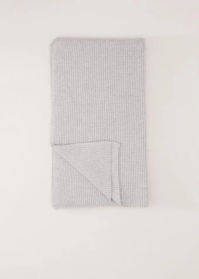 Phase Eight Grey Ribbed Oversized Scarf Grey Women Scarves