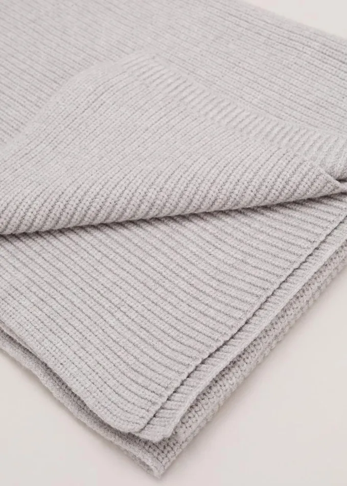 Phase Eight Grey Ribbed Oversized Scarf Grey Women Scarves