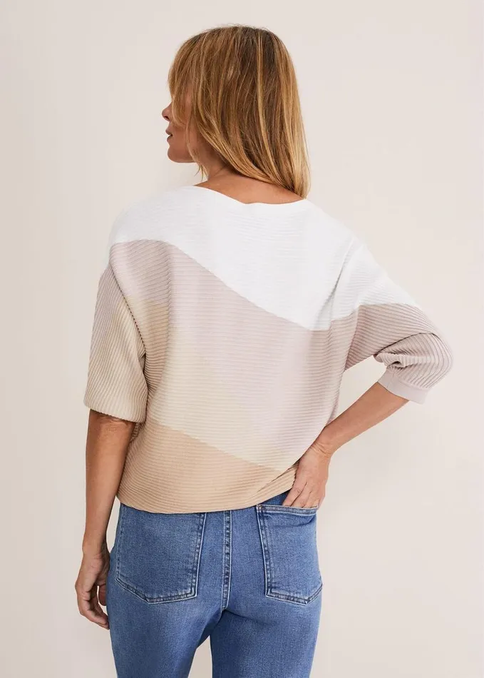 Phase Eight Henly Contour Colourblock Knit Pinks Women Knitwear
