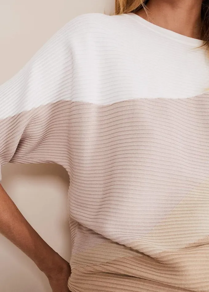 Phase Eight Henly Contour Colourblock Knit Pinks Women Knitwear
