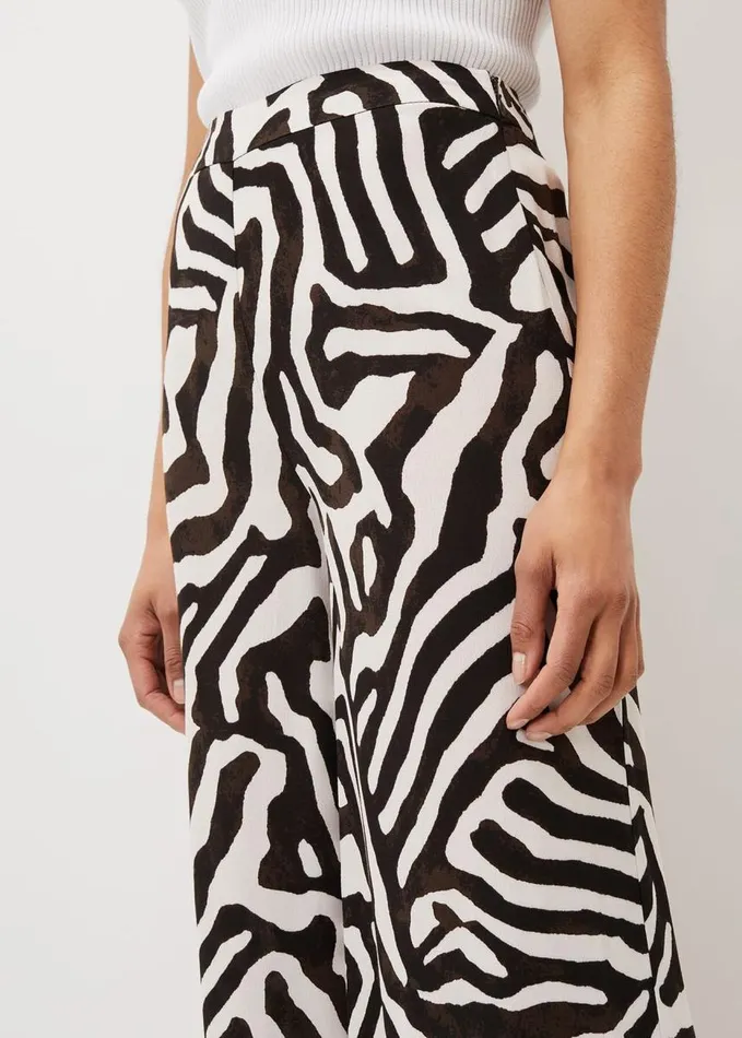 Phase Eight Isabelle Zebra Print Wide Leg Trouser Multicoloured Women Trousers
