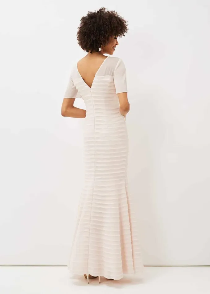 Phase Eight Ivanka Layered Fishtail Dress Cameo Women Dresses