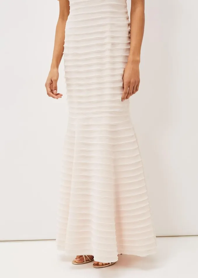 Phase Eight Ivanka Layered Fishtail Dress Cameo Women Dresses