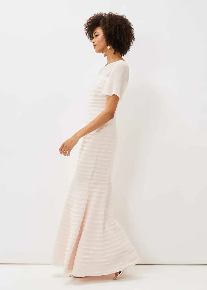 Phase Eight Ivanka Layered Fishtail Dress Cameo Women Dresses
