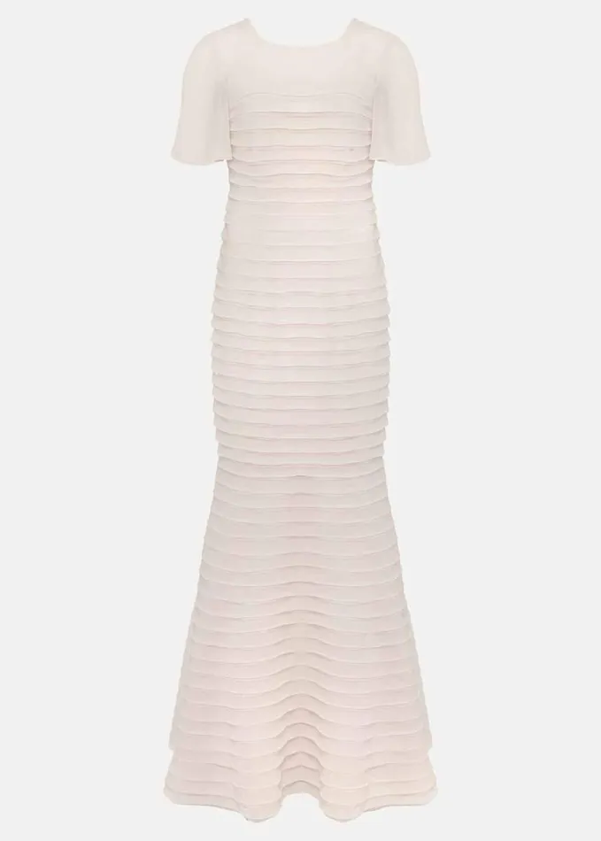 Phase Eight Ivanka Layered Fishtail Dress Cameo Women Dresses
