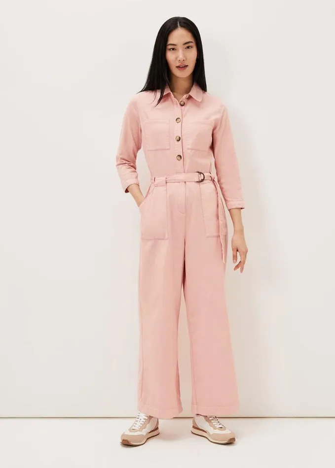 Phase Eight Jarah Denim Jumpsuit Rose Women Dresses