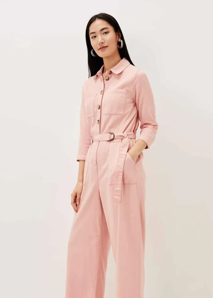 Phase Eight Jarah Denim Jumpsuit Rose Women Dresses
