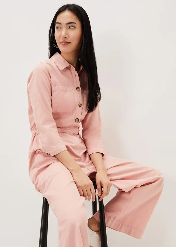 Phase Eight Jarah Denim Jumpsuit Rose Women Dresses