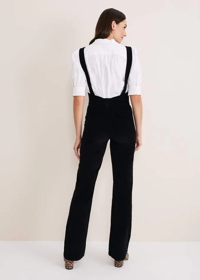 Phase Eight Jasira Corduroy Dungarees Black Women Dresses