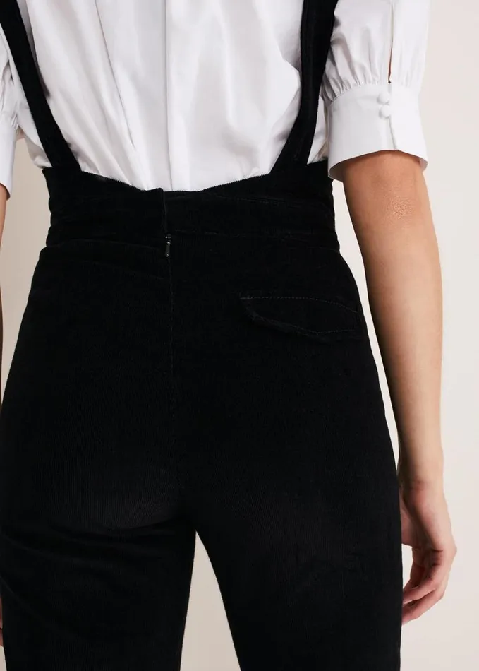 Phase Eight Jasira Corduroy Dungarees Black Women Dresses