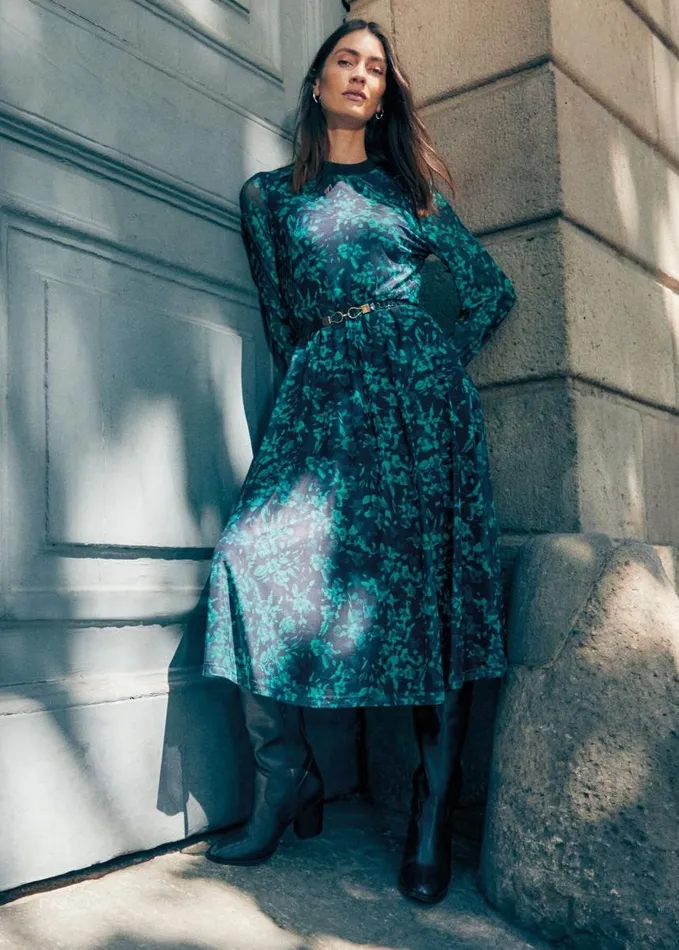 Phase Eight Jinny Floral Dress Green Women Dresses