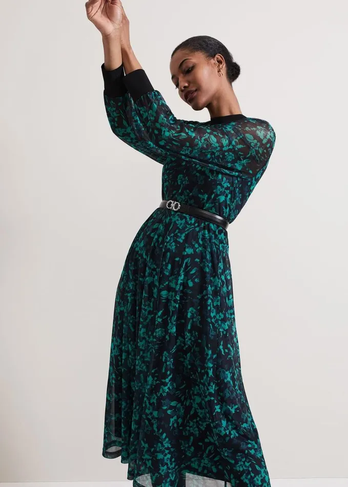 Phase Eight Jinny Floral Dress Green Women Dresses