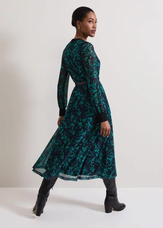 Phase Eight Jinny Floral Dress Green Women Dresses