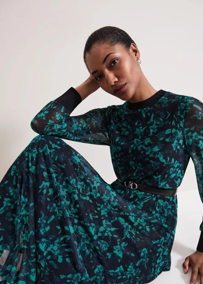 Phase Eight Jinny Floral Dress Green Women Dresses