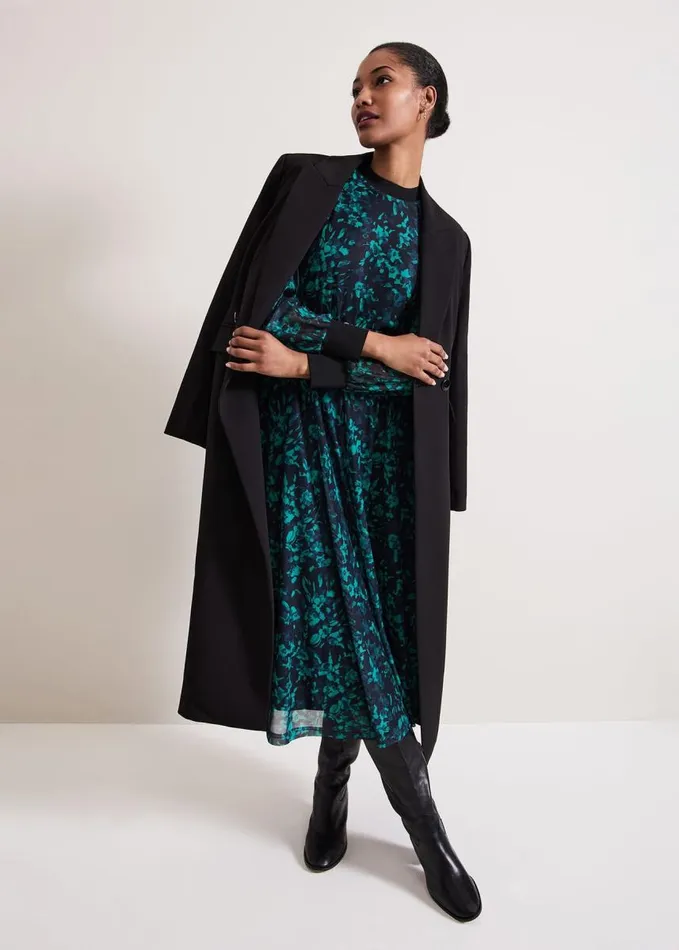 Phase Eight Jinny Floral Dress Green Women Dresses