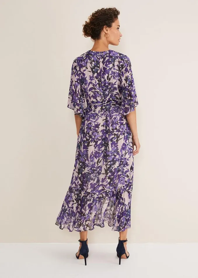 Phase Eight Juliette Floral Wrap Midaxi Dress Lattemulti Women Dresses