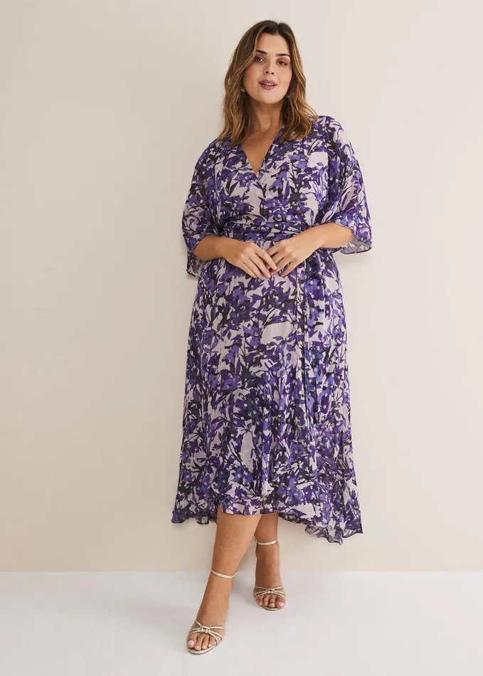 Phase Eight Juliette Floral Wrap Midaxi Dress Lattemulti Women Dresses