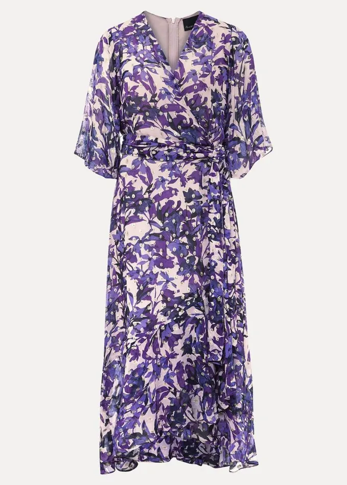 Phase Eight Juliette Floral Wrap Midaxi Dress Lattemulti Women Dresses