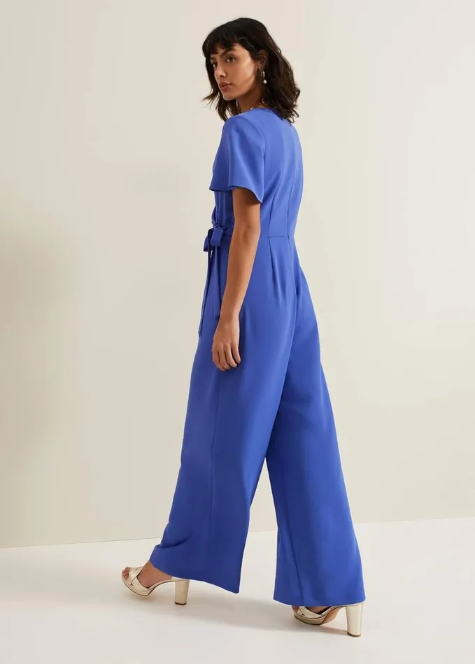 Phase Eight Julissa Blue Wide Leg Jumpsuit Blue Women Jumpsuits