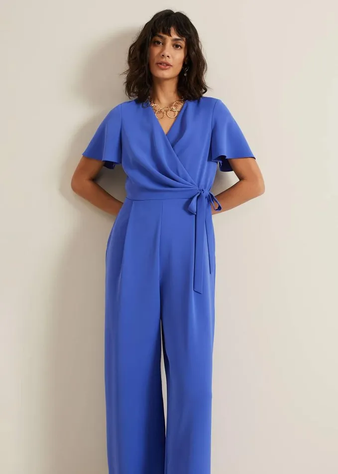 Phase Eight Julissa Blue Wide Leg Jumpsuit Blue Women Jumpsuits