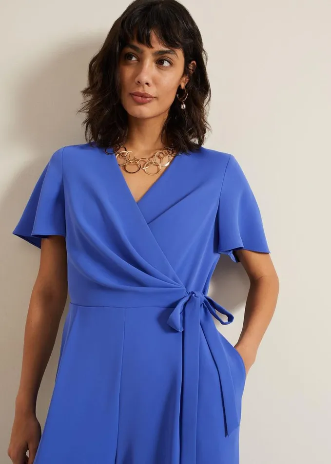 Phase Eight Julissa Blue Wide Leg Jumpsuit Blue Women Jumpsuits