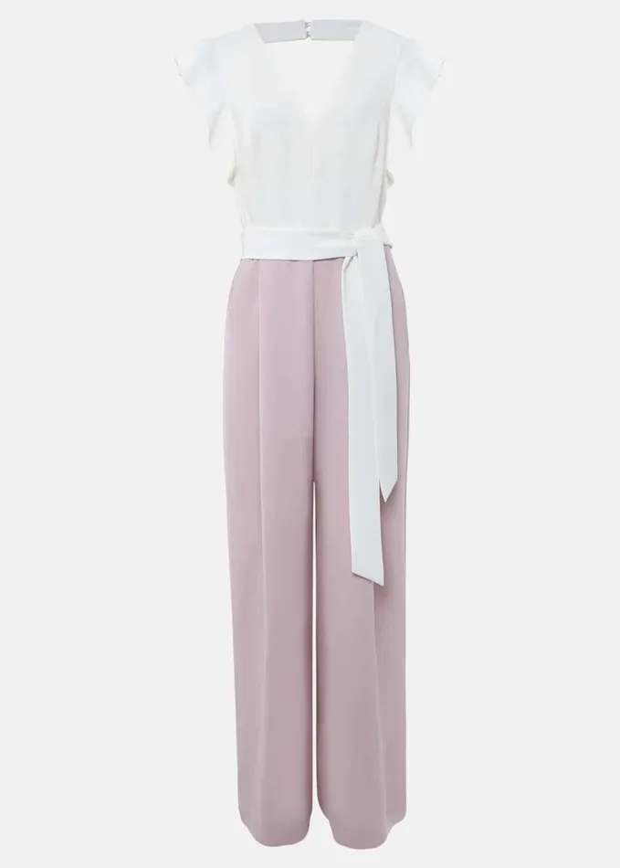 Phase Eight Kallie V Neck Frill Jumpsuit Antique Roseivory Women Dresses