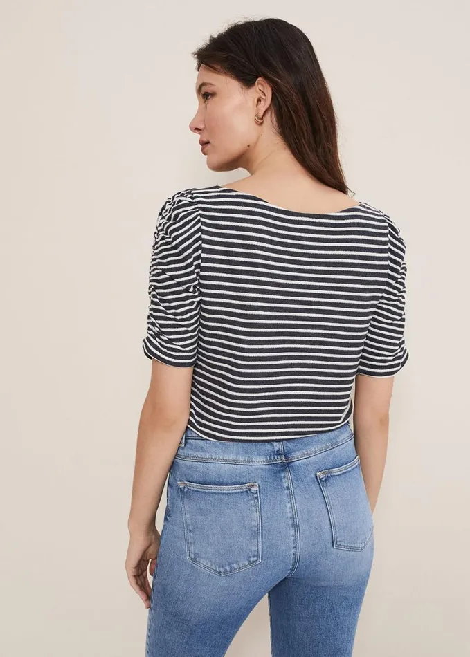 Phase Eight Karla Striped Top Navywhite Women Tops and TShirts