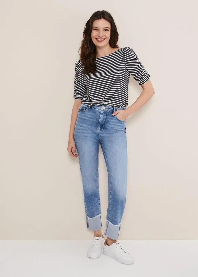 Phase Eight Karla Striped Top Navywhite Women Tops and TShirts