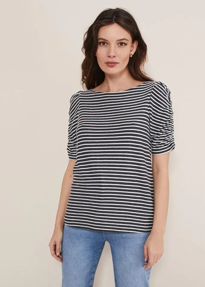 Phase Eight Karla Striped Top Navywhite Women Tops and TShirts