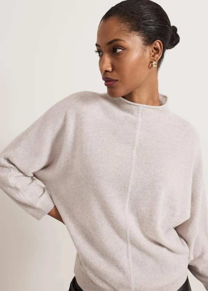 Phase Eight Layla Cashmere Jumper Pale Grey Women Knitwear