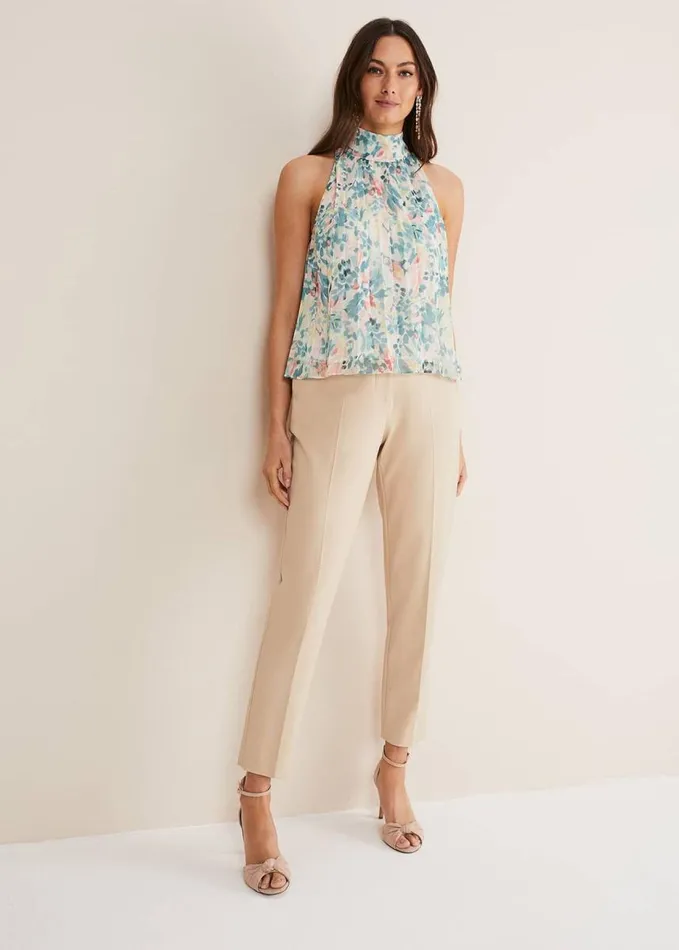 Phase Eight Lea Floral Pleat Blouse Pastelsmulti Women Shirts and Blouses
