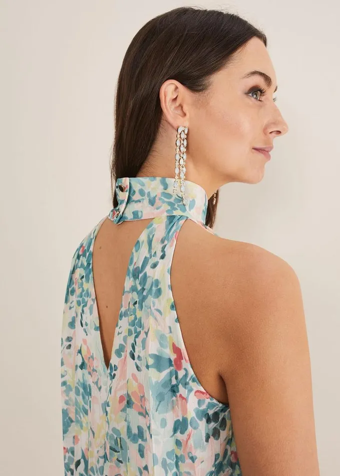 Phase Eight Lea Floral Pleat Blouse Pastelsmulti Women Shirts and Blouses