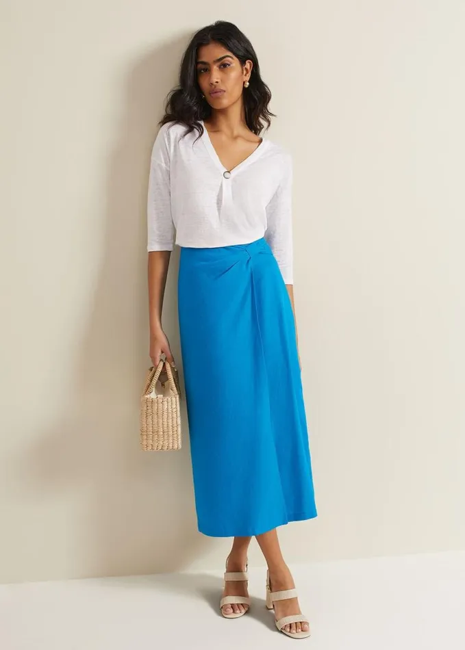 Phase Eight Leah Linen Top White Women Tops and TShirts