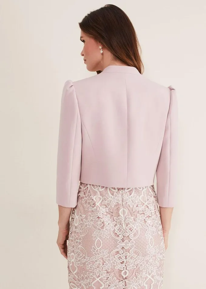 Phase Eight Leanna Cropped Jacket Antique Rose Women Jackets