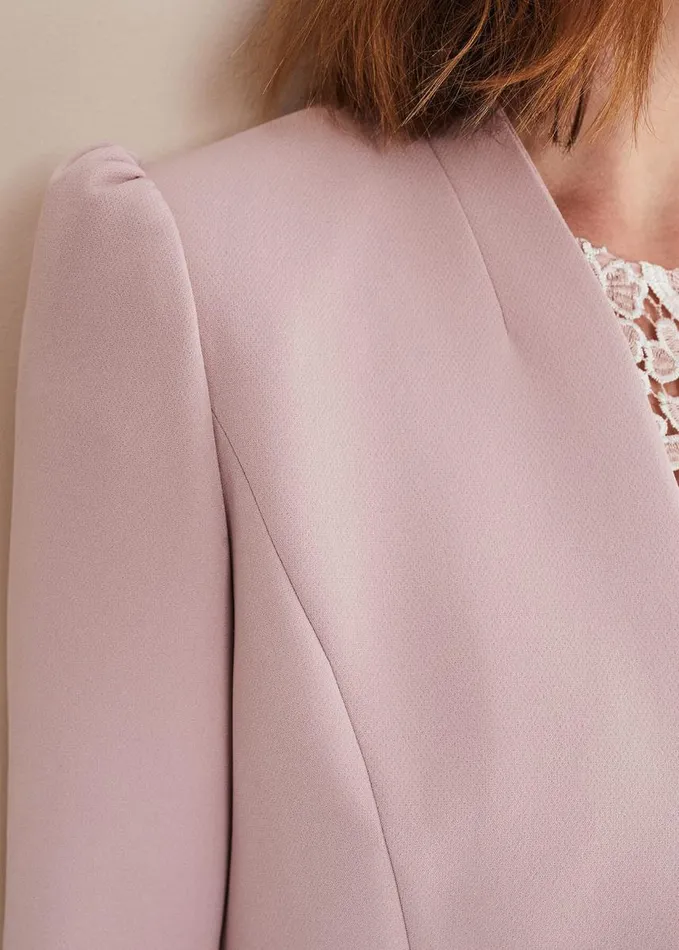 Phase Eight Leanna Cropped Jacket Antique Rose Women Jackets