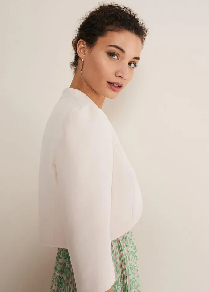 Phase Eight Leanna Cropped Jacket Cameo Women Jackets