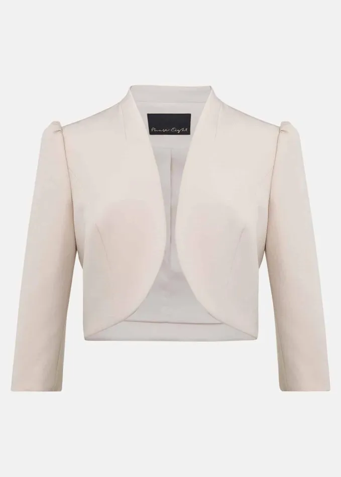 Phase Eight Leanna Cropped Jacket Cameo Women Jackets